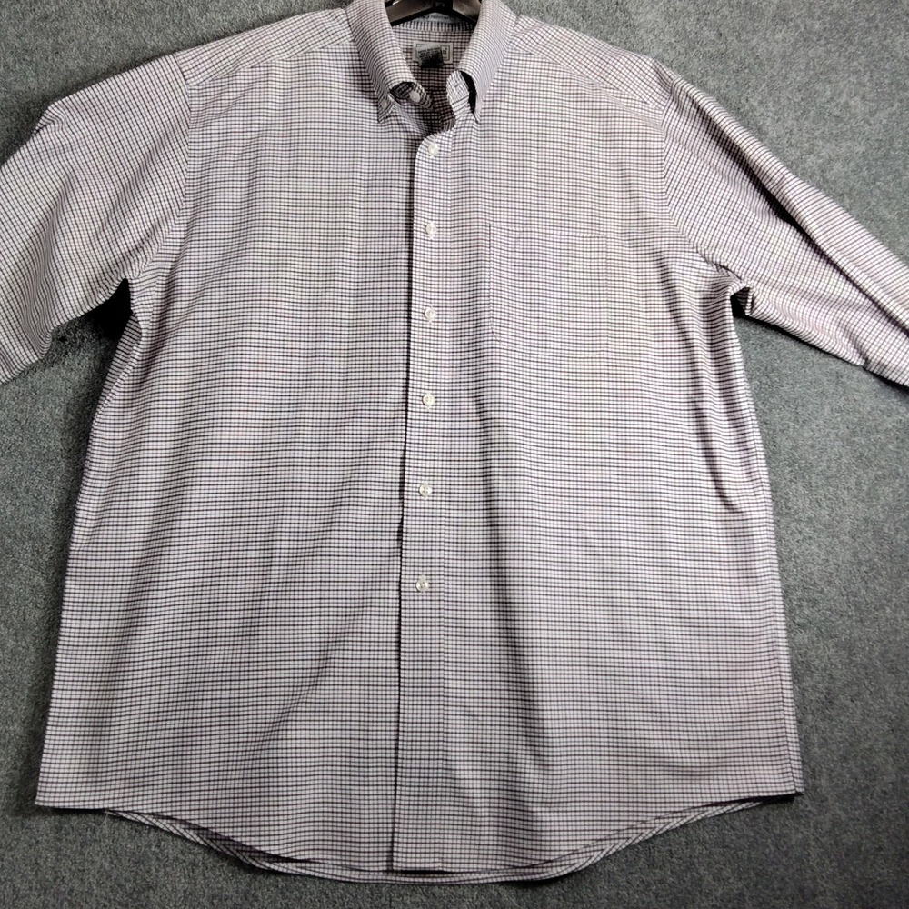 LL Bean Mens Long Sleeve Shirt 17-35 Button Down Business Casual Office Work